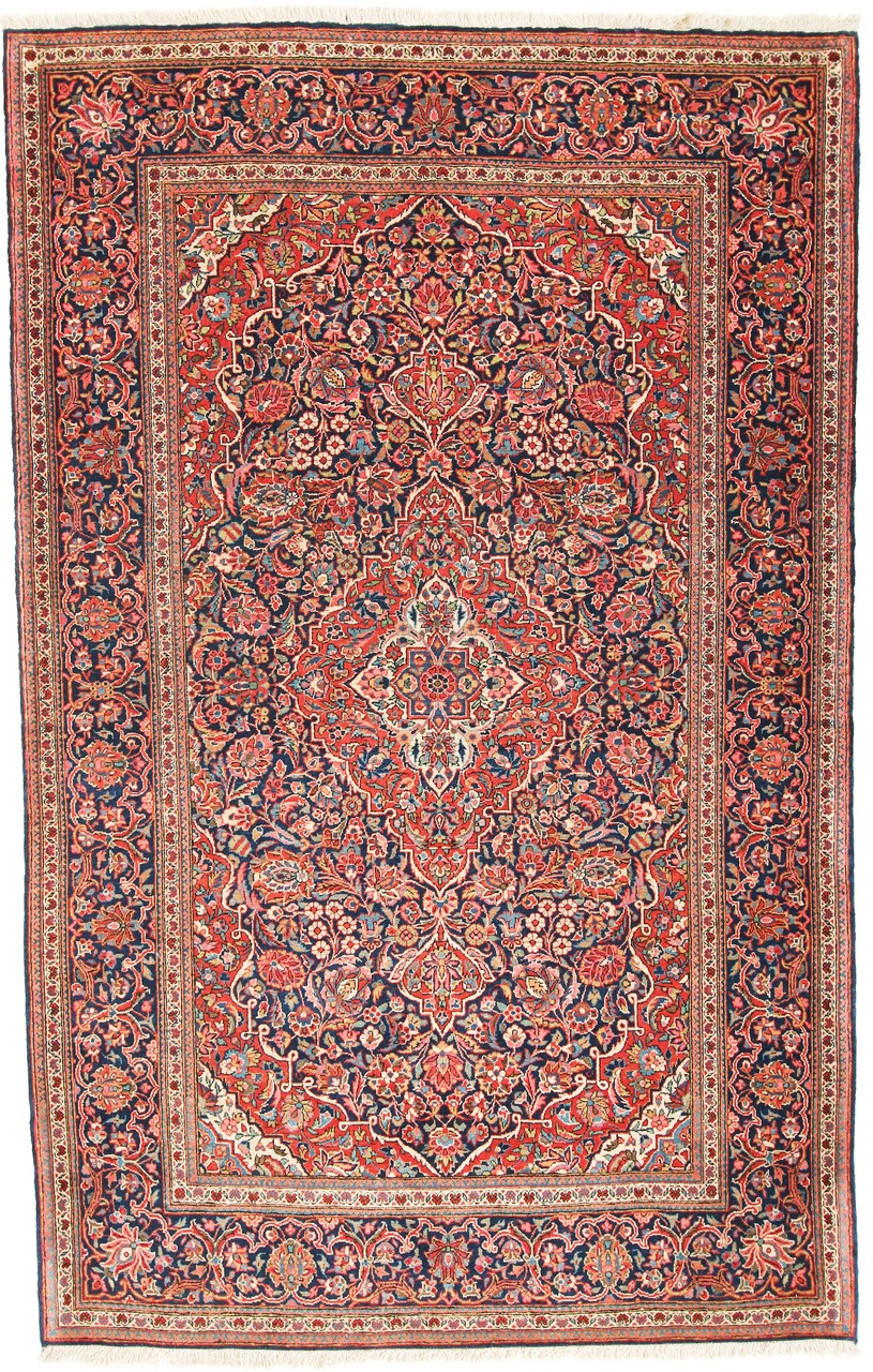 Persian Rug Keshan Antique 216x136 216x136, Persian Rug Knotted by hand