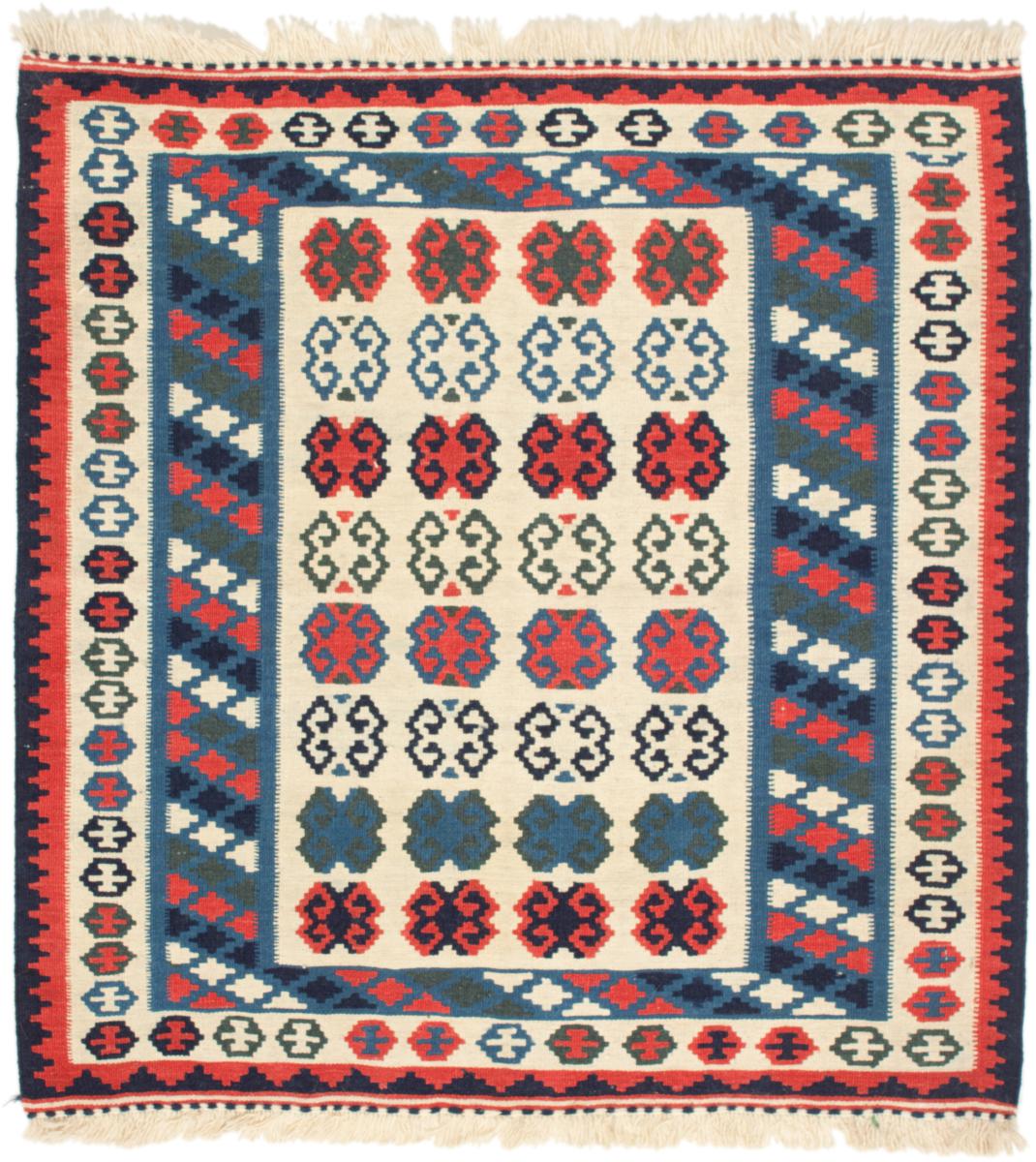 Tapete persa Kilim Fars 106x104 106x104, Tapete persa Tecido à mão