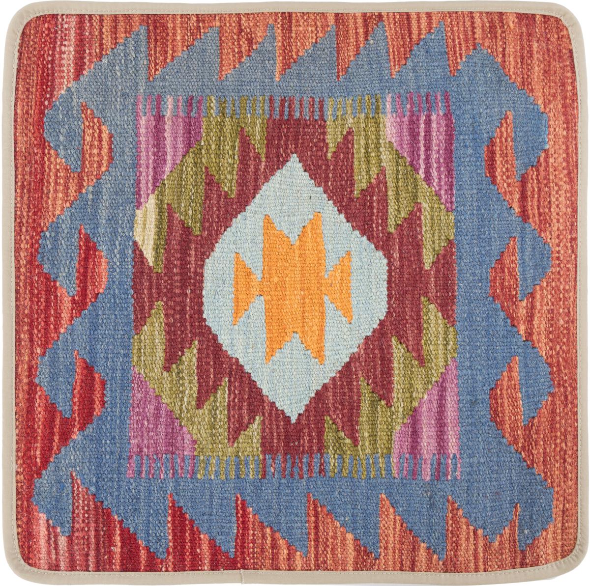 Afghan rug Kilim Afghan Cushion Cover 50x50 50x50, Persian Rug Knotted by hand