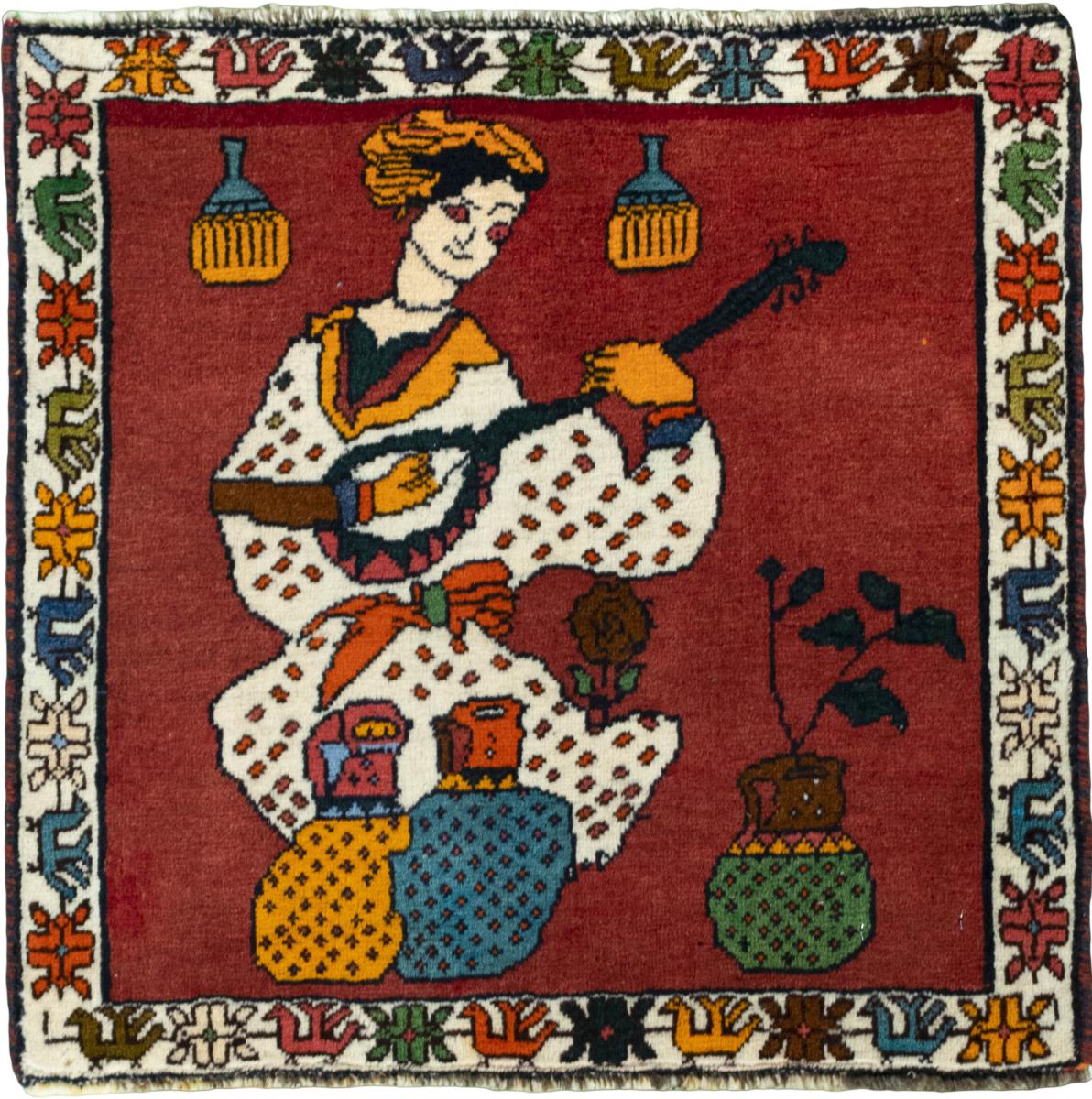 Perzisch tapijt Shiraz 61x63 61x63, Perzisch tapijt Handgeknoopte
