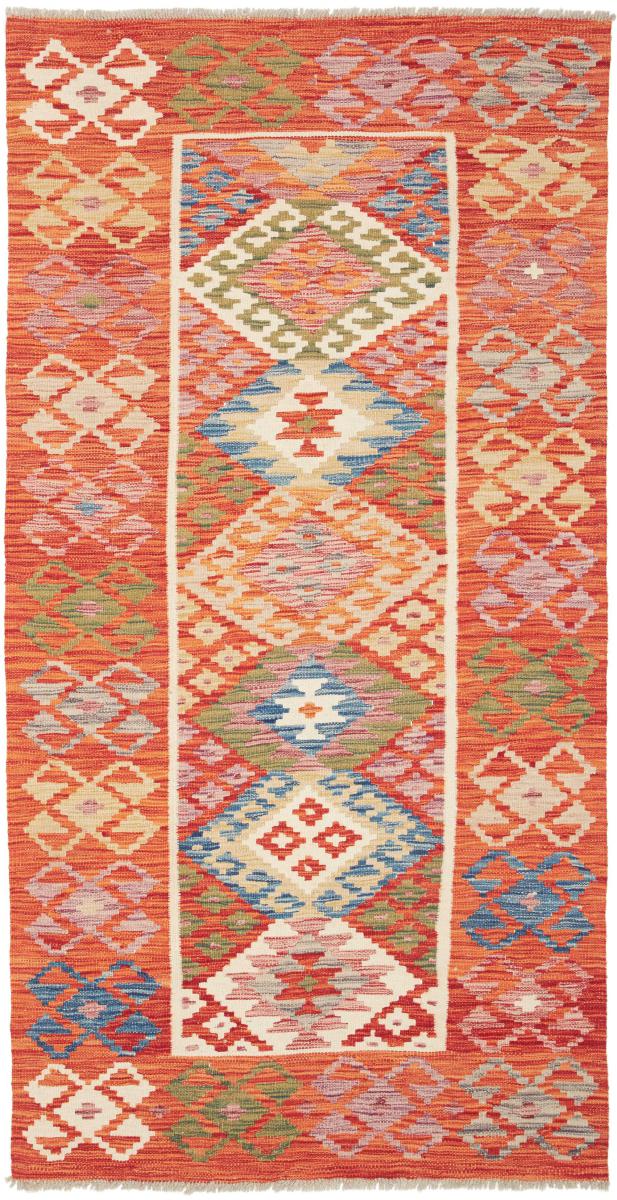 Tapete afegão Kilim Afegão 203x104 203x104, Tapete persa Tecido à mão