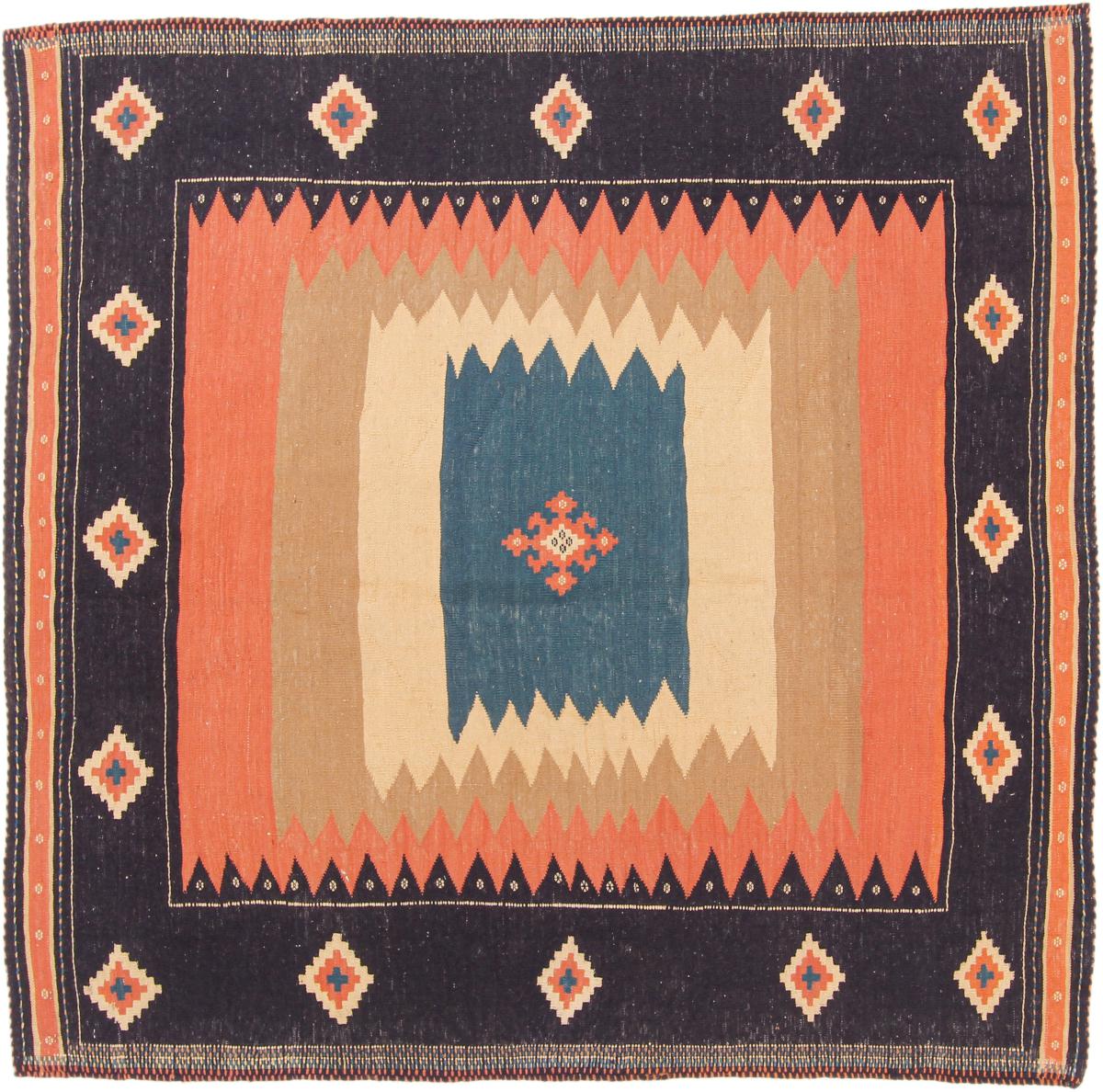 Tapete persa Kilim Fars 139x137 139x137, Tapete persa Tecido à mão