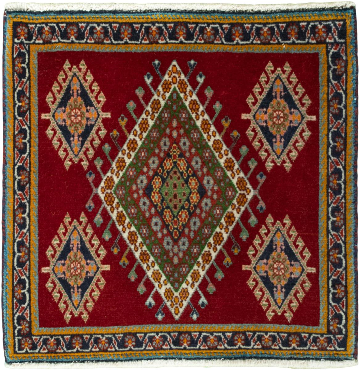 Tapis persan Shiraz 61x59 61x59, Tapis persan Noué à la main