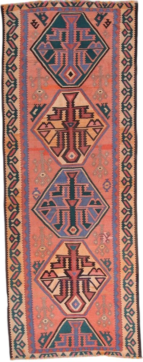 Persisk teppe Kelim Fars Antikke 387x144 387x144, Persisk teppe Handwoven 