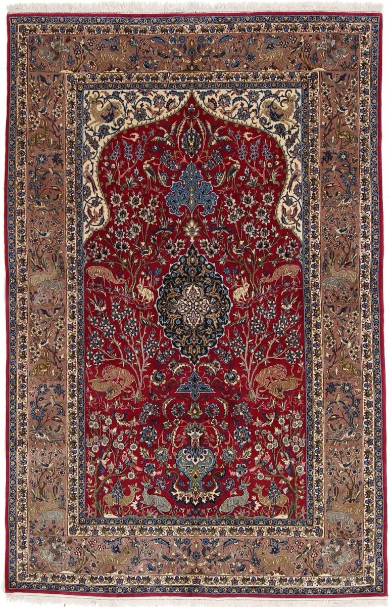 Tapete persa Isfahan Fio de Seda 233x152 233x152, Tapete persa Atado à mão