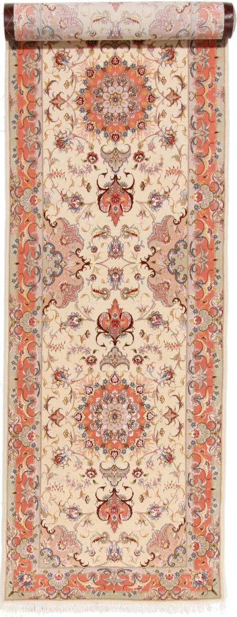 Persian Rug Tabriz 50Raj 13'9"x3'0" 13'9"x3'0", Persian Rug Knotted by hand