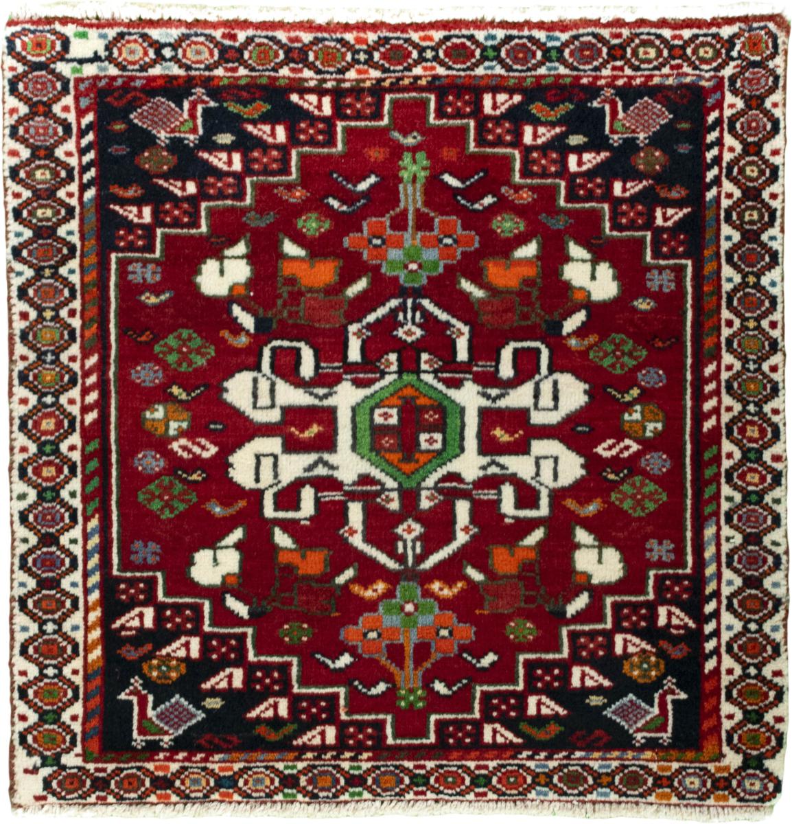 Tapete persa Shiraz 64x61 64x61, Tapete persa Atado à mão