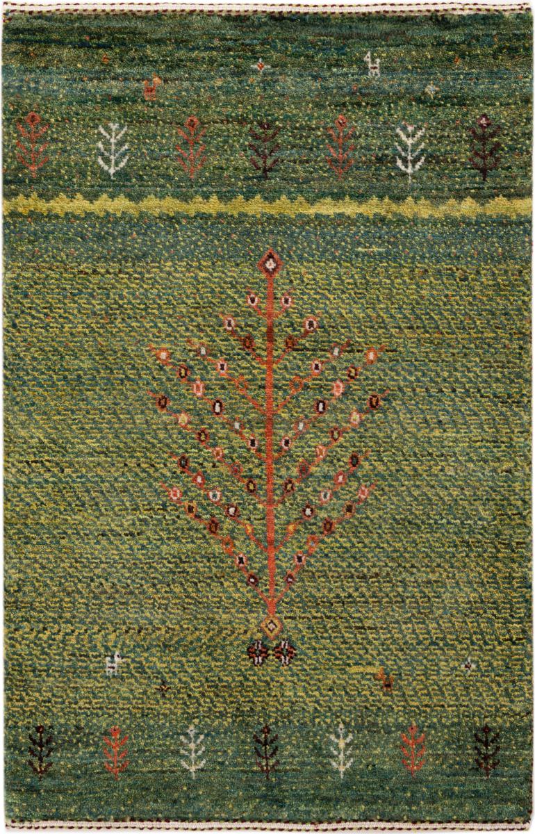Tapis persan Persan Gabbeh Loribaft Atelier 92x59 92x59, Tapis persan Noué à la main