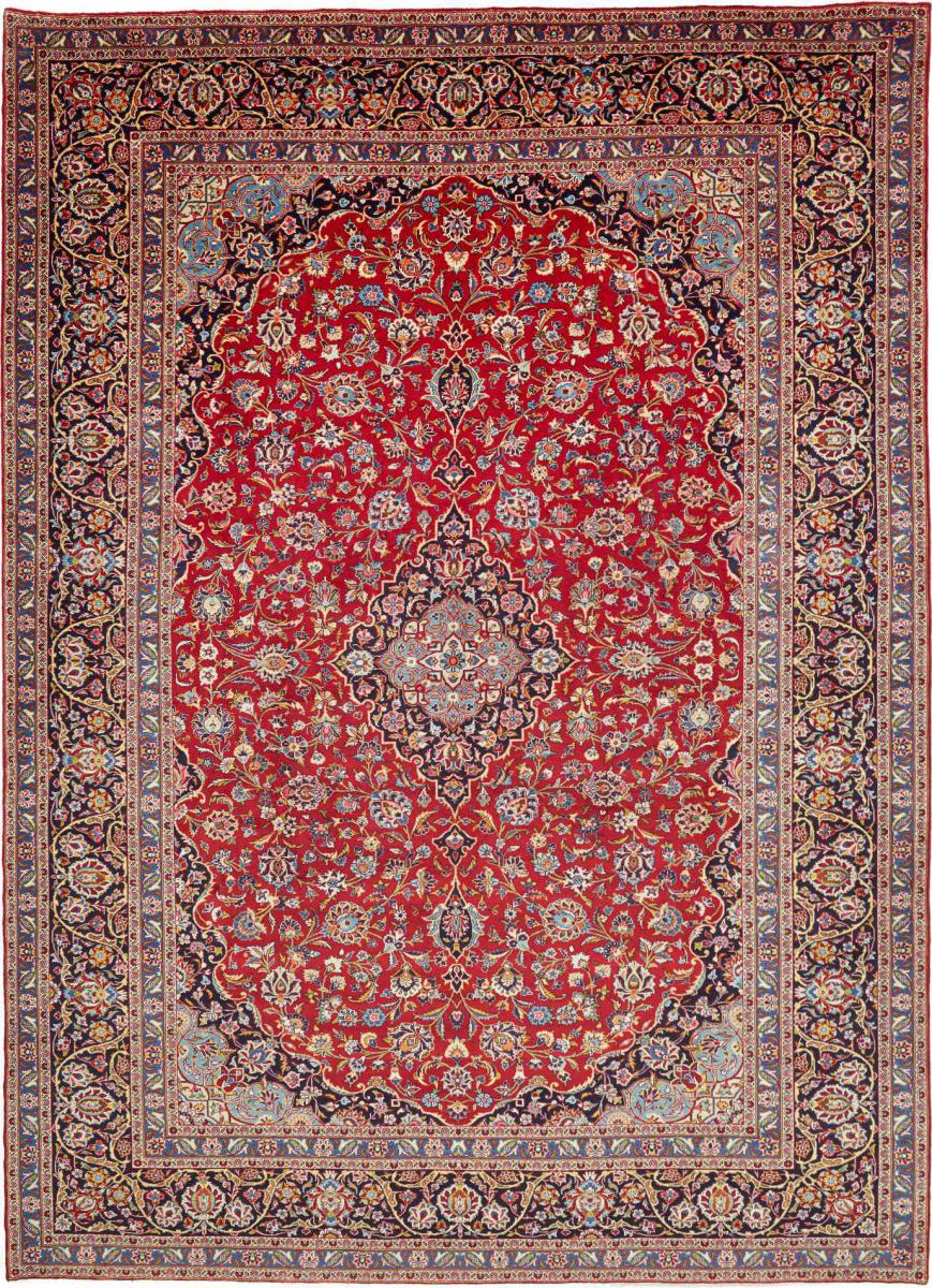 Tapis persan Kashan 412x302 412x302, Tapis persan Noué à la main