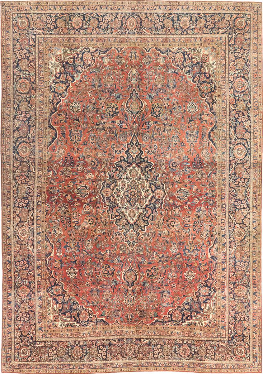 Persialainen matto Keshan Semi Antiikki 384x272 384x272, Persialainen matto Solmittu käsin