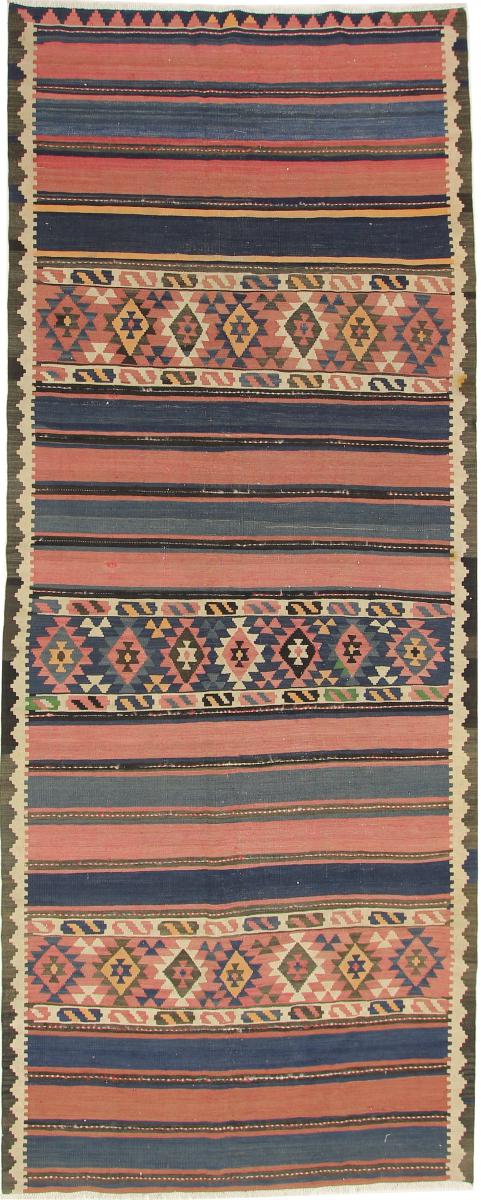 Tapete persa Kilim Fars Azerbaijan Antigo 362x140 362x140, Tapete persa Tecido à mão