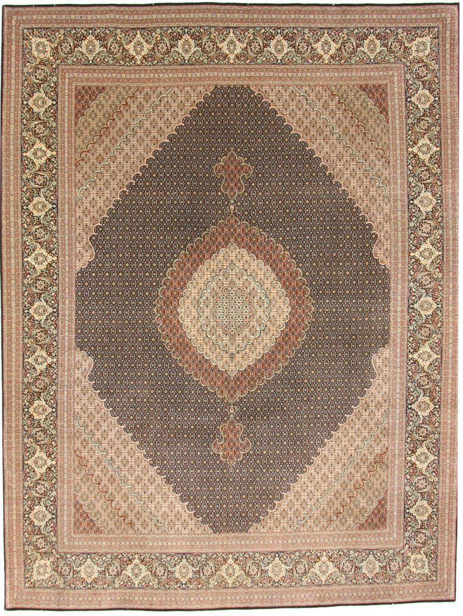 Tapete persa Tabriz 50Raj 13'1"x9'11" 13'1"x9'11", Tapete persa Atado à mão