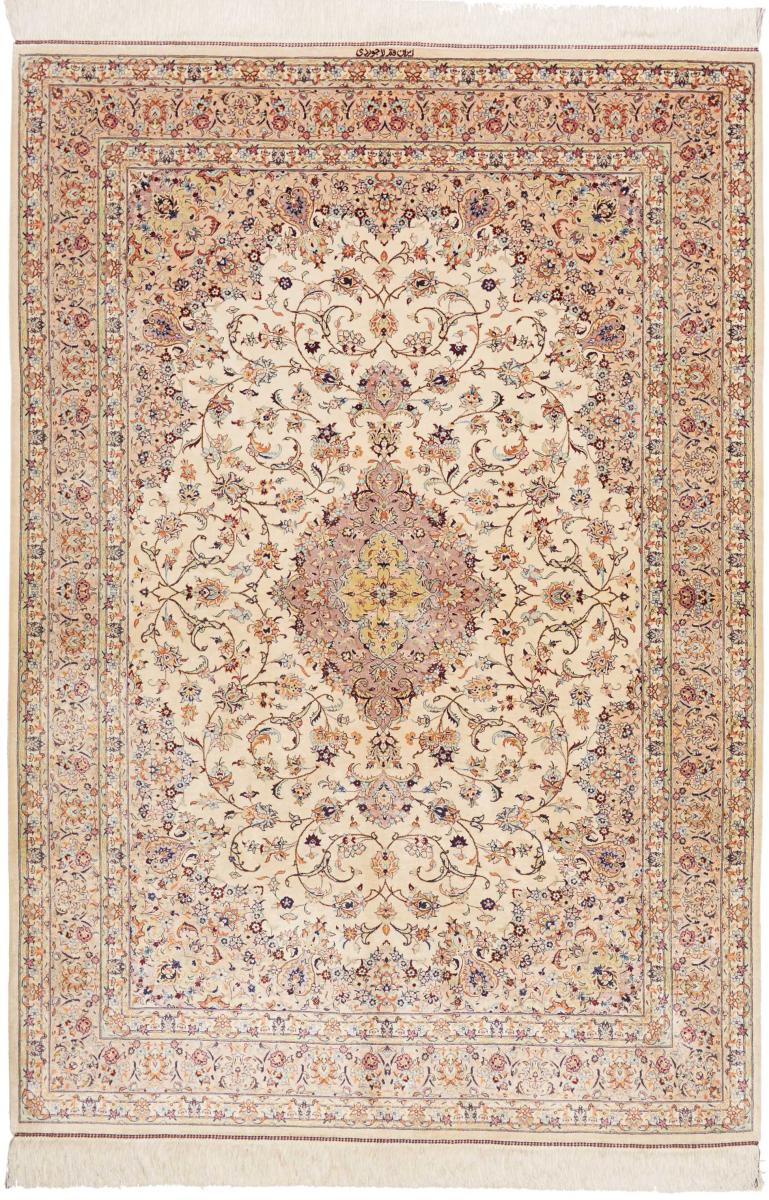 Persisk tæppe Ghom Silke 201x139 201x139, Persisk tæppe Knyttet i hånden