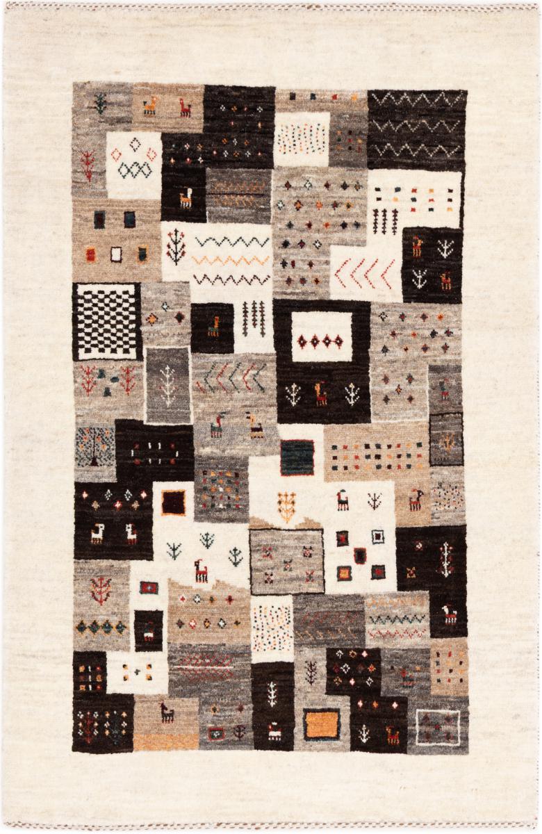 Tapete persa Persa Gabbeh Kashkuli Banafsheh 128x84 128x84, Tapete persa Atado à mão