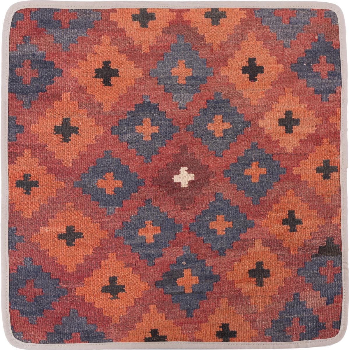 Afghan rug Kilim Afghan Cushion Cover 50x50 50x50, Persian Rug Knotted by hand