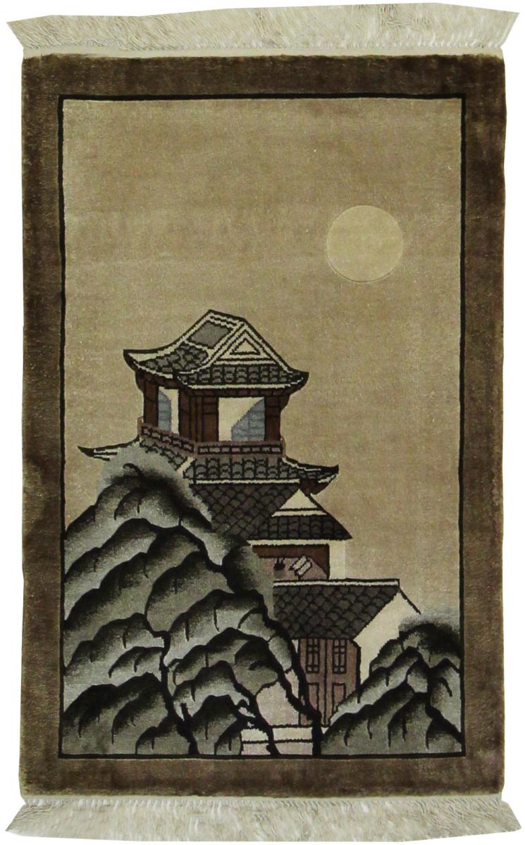 Indiaas tapijt Kasjmier Zijde 99x63 99x63, Perzisch tapijt Handgeknoopte