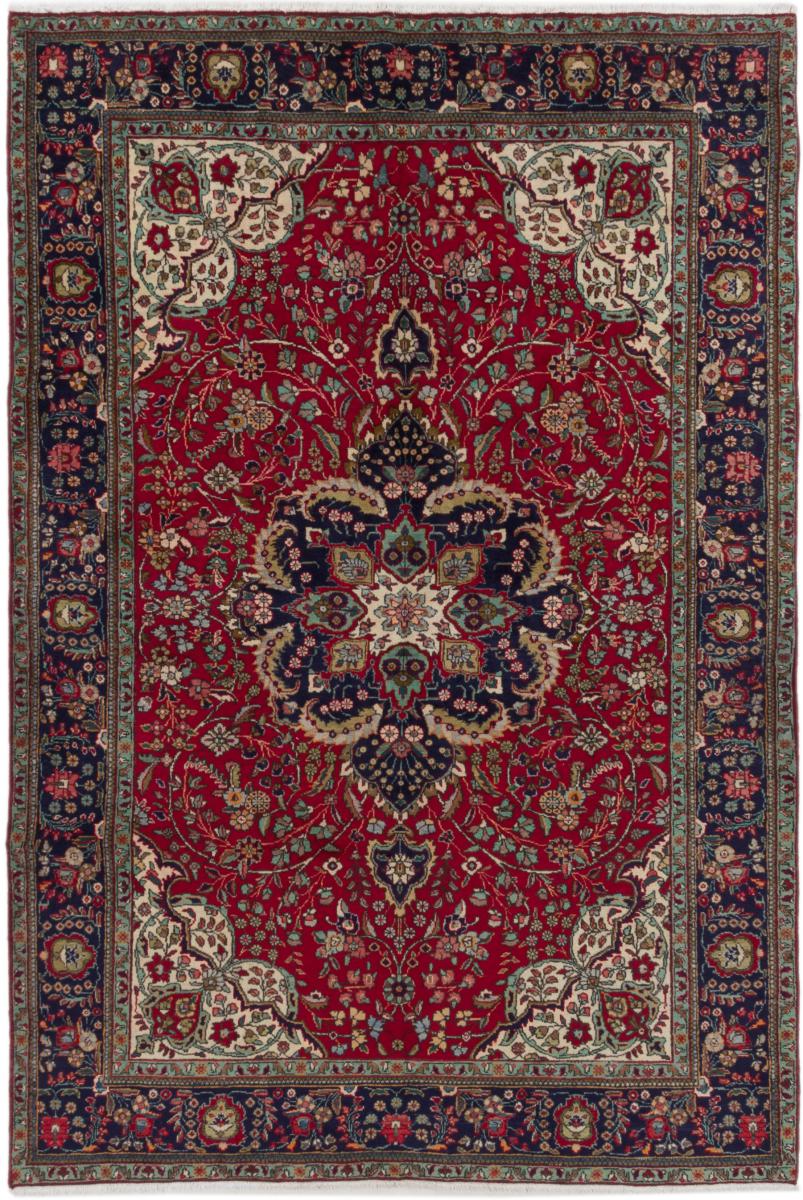 Tapete persa Tabriz 9'10"x6'11" 9'10"x6'11", Tapete persa Atado à mão