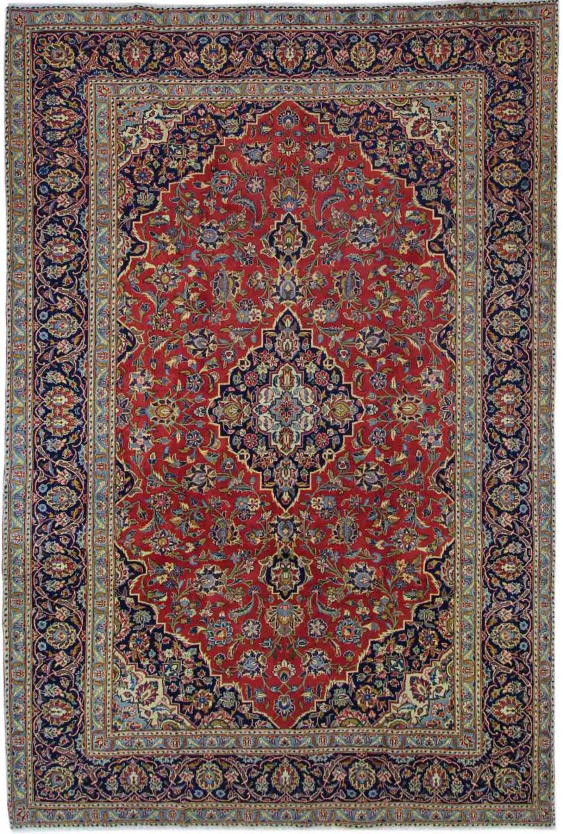 Tapis persan Kashan 347x244 347x244, Tapis persan Noué à la main