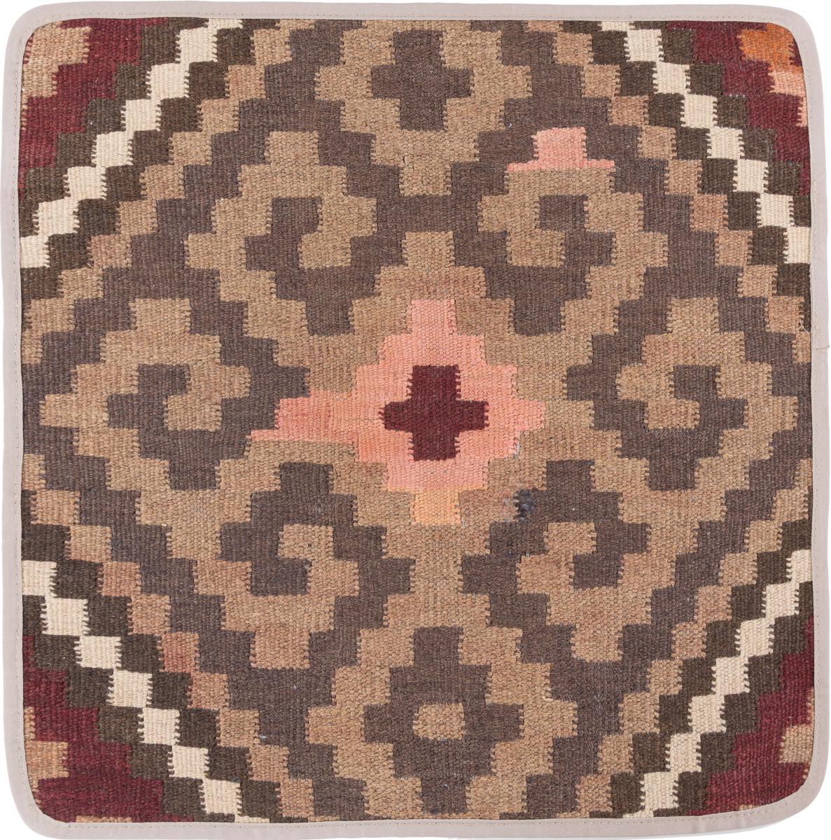 Afghan rug Kilim Afghan Cushion Cover 50x50 50x50, Persian Rug Knotted by hand