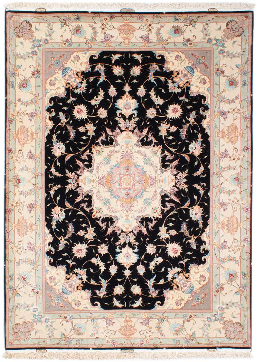 Tapete persa Tabriz 50Raj Fio de Seda 206x151 206x151, Tapete persa Atado à mão