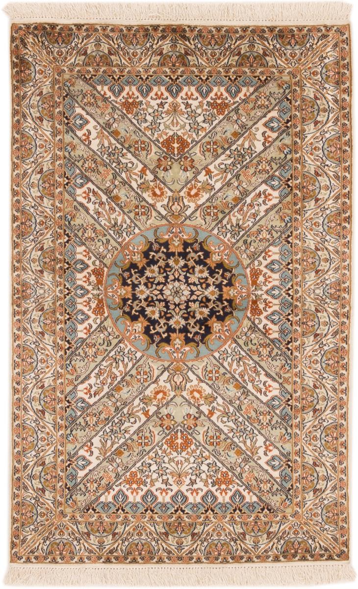 Tapis indien Cachemire Soie 155x96 155x96, Tapis persan Noué à la main