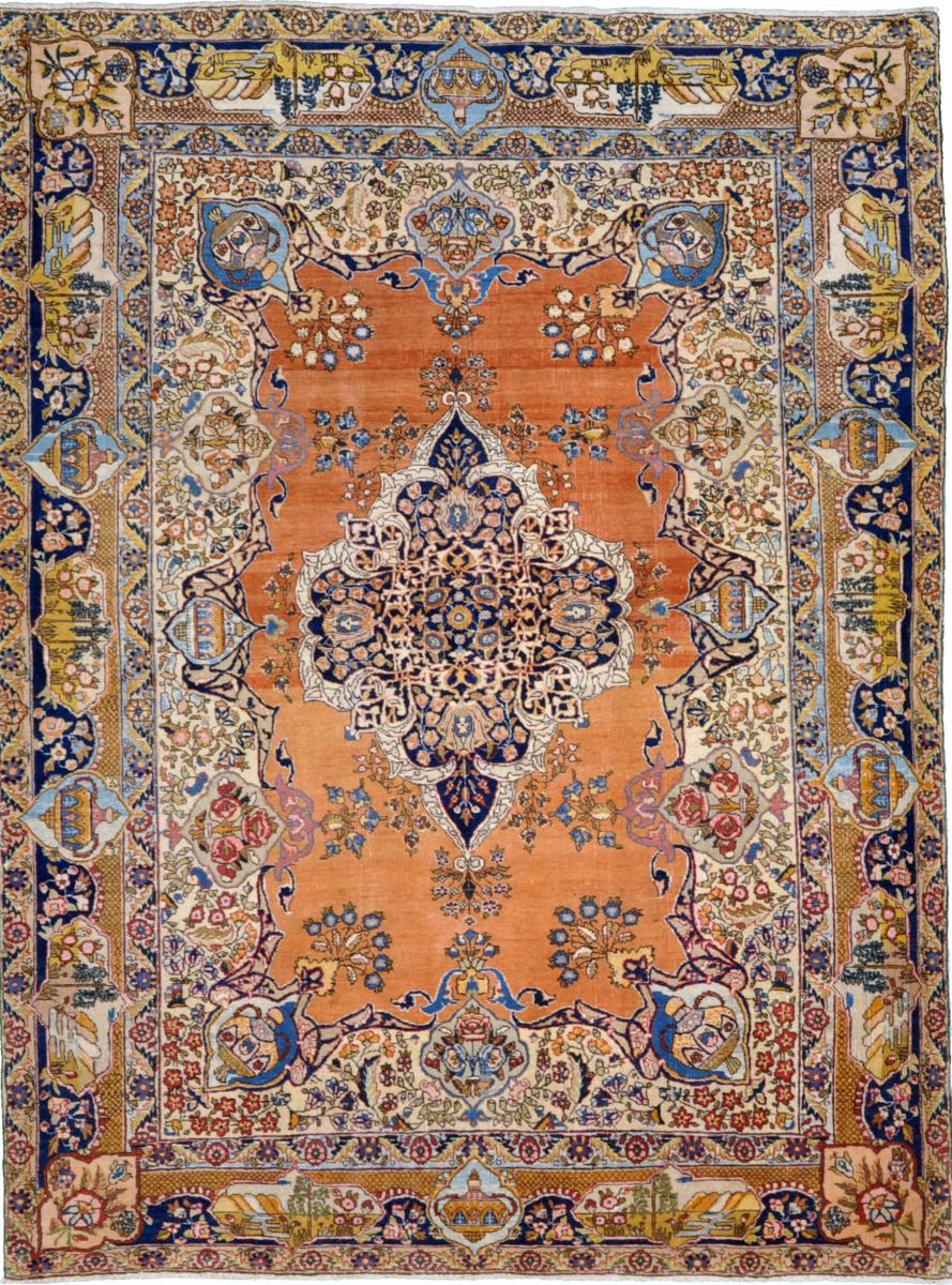 Tapete persa Tabriz Antigo 191x137 191x137, Tapete persa Atado à mão