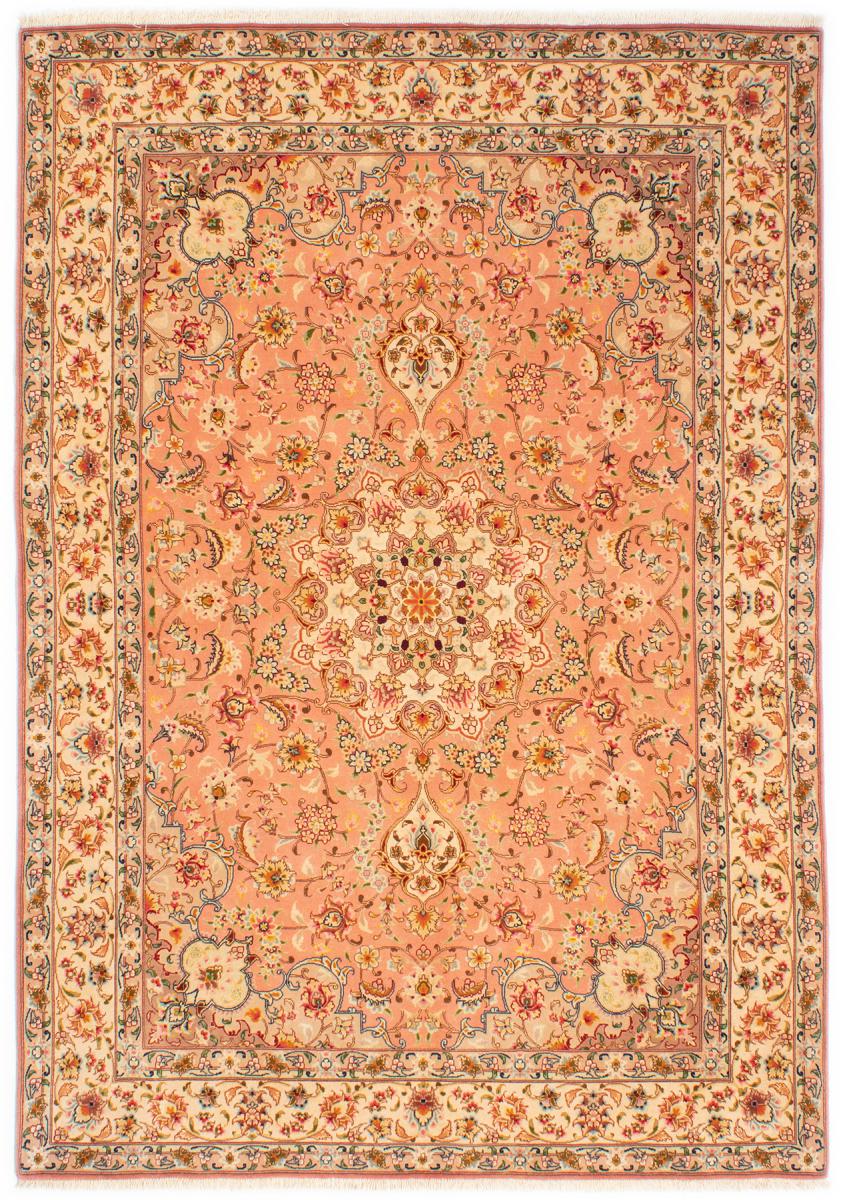 Tapete persa Tabriz 50Raj Fio de Seda 213x147 213x147, Tapete persa Atado à mão