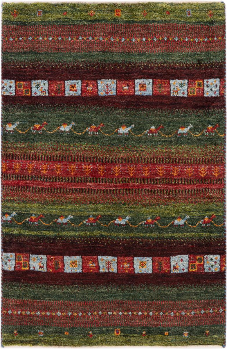 Tapis persan Persan Gabbeh Loribaft 100x66 100x66, Tapis persan Noué à la main
