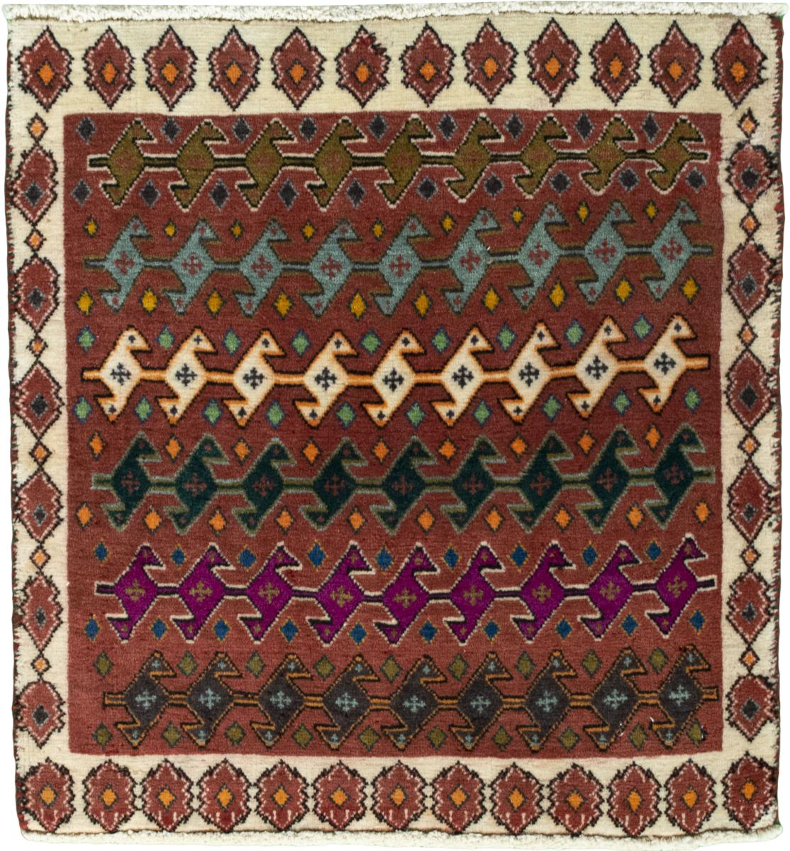 Persian Rug Shiraz 61x58 61x58, Persian Rug Knotted by hand