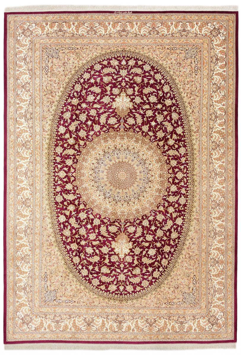 Persian Rug Qum Silk 346x241 346x241, Persian Rug Knotted by hand