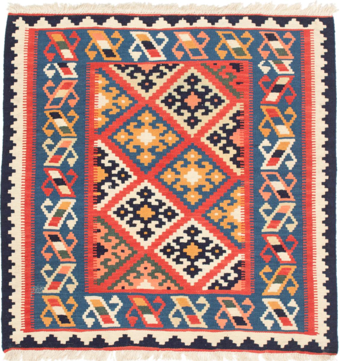 Tapete persa Kilim Fars 100x102 100x102, Tapete persa Tecido à mão