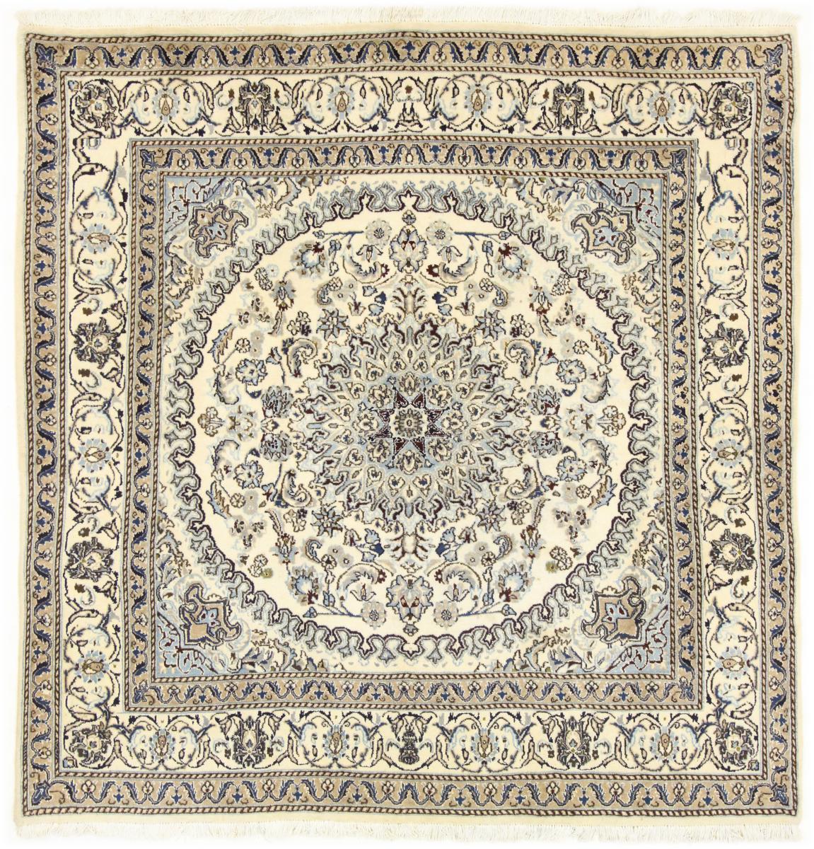 Persian Rug Nain 6'8"x6'3" 6'8"x6'3", Persian Rug Knotted by hand