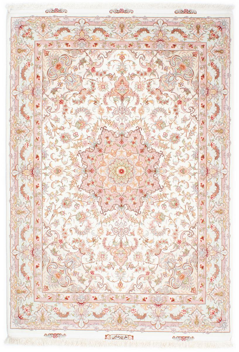 Perzsa szőnyeg Tabriz 50Raj Selyemfonal 7'0"x4'11" 7'0"x4'11", Perzsa szőnyeg Kézzel csomózva