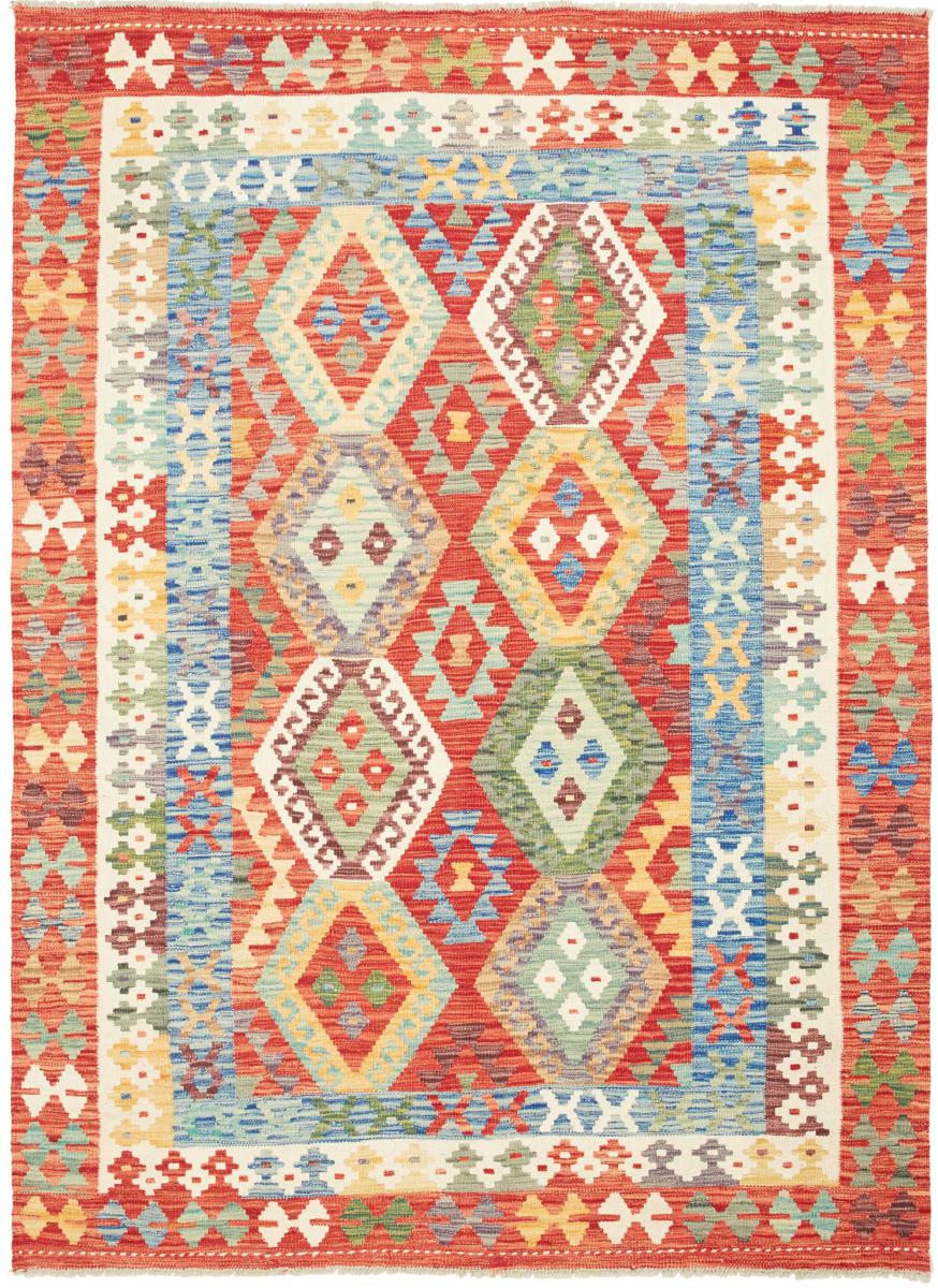 Tapis afghan Kilim Afghan 208x153 208x153, Tapis persan Tissé à la main