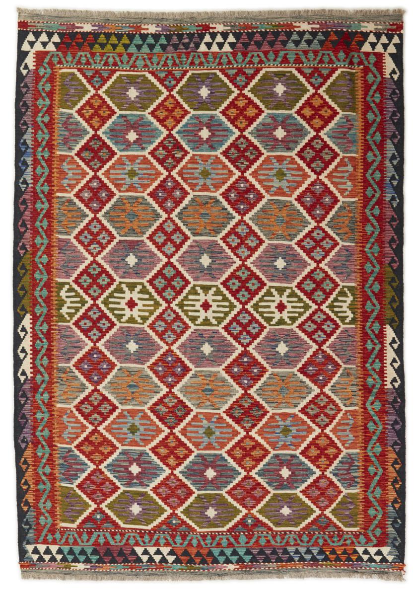 Afghan rug Kilim Afghan 8'2"x5'8" 8'2"x5'8", Persian Rug Woven by hand