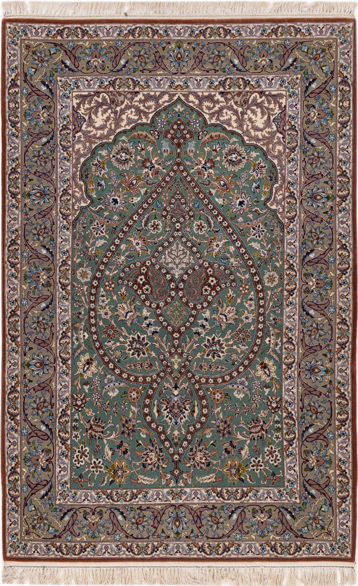 Persisk tæppe Isfahan Silkenkette 166x114 166x114, Persisk tæppe Knyttet i hånden