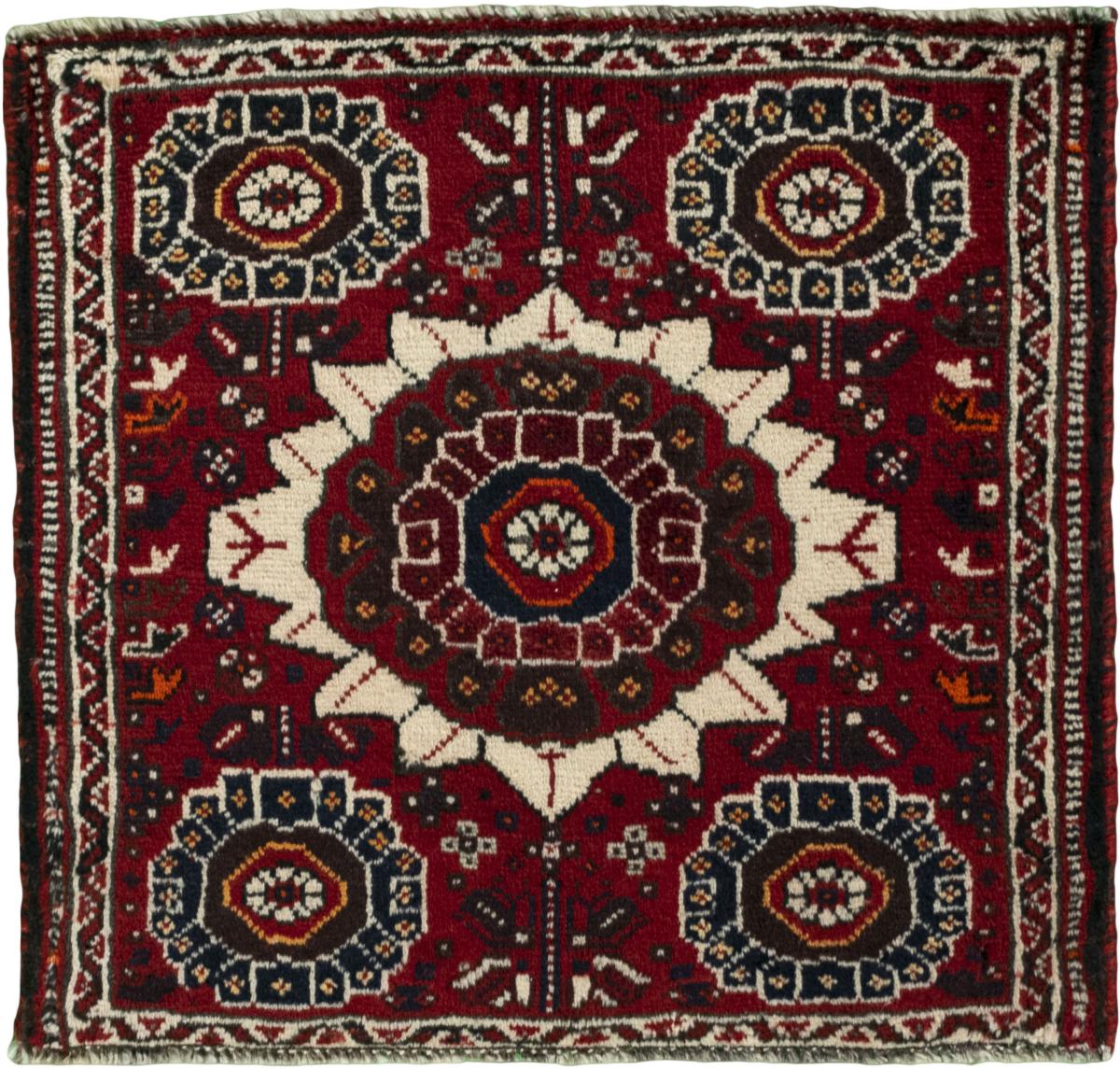 Tapis persan Shiraz 61x58 61x58, Tapis persan Noué à la main