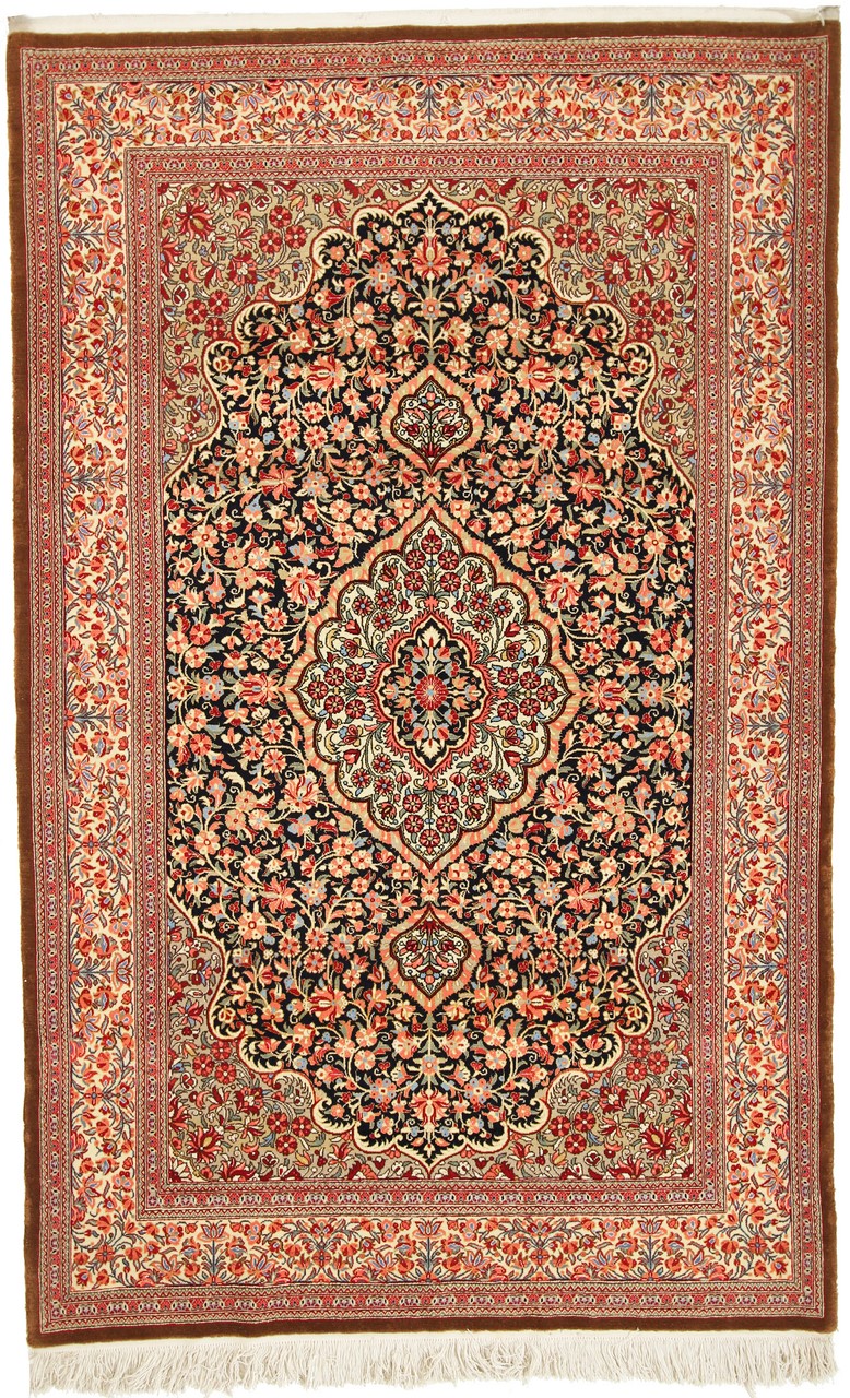 Tappeto persiano Qum Kork 215x135 215x135, Tappeto persiano Annodato a mano