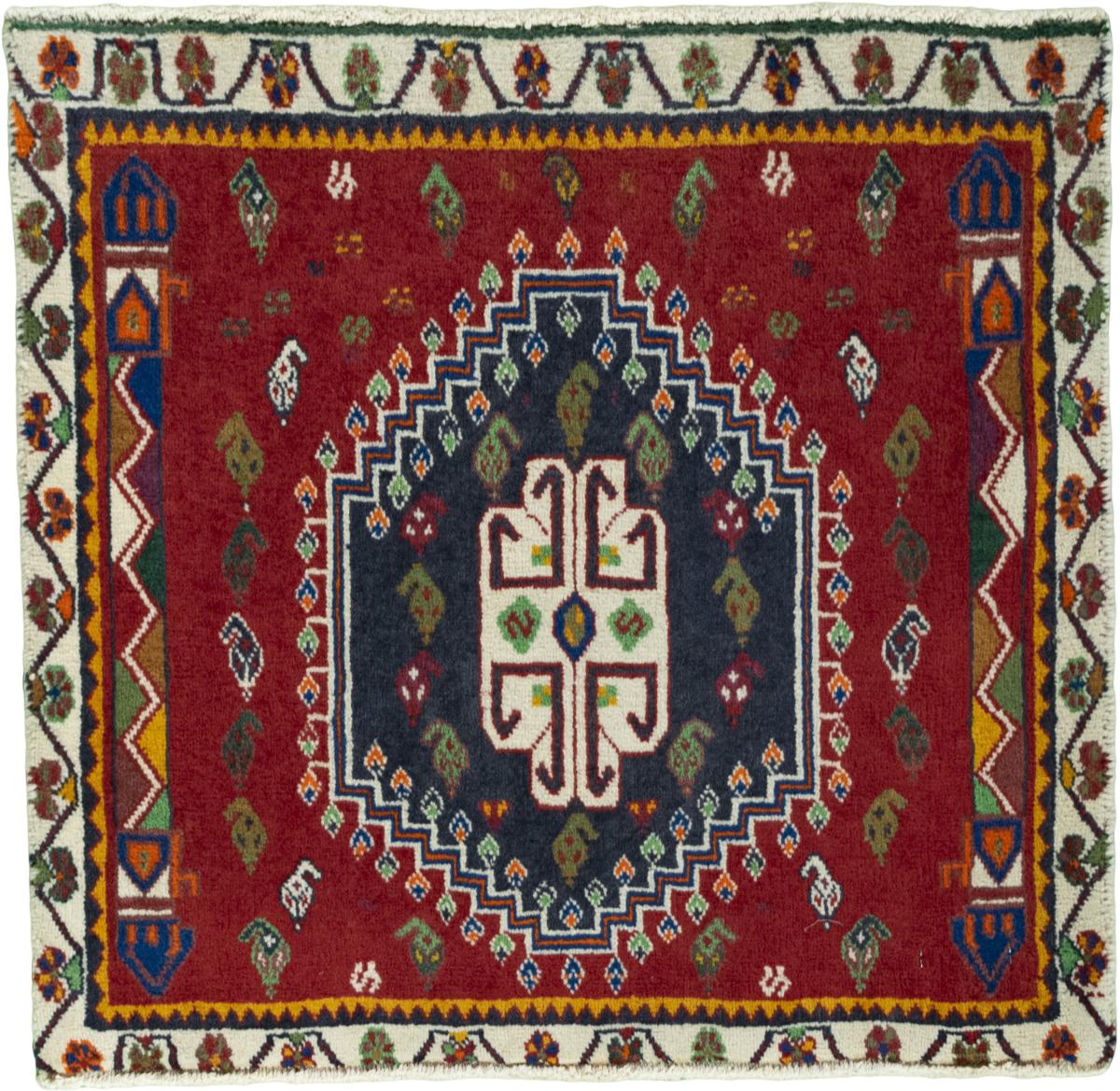 Persian Rug Shiraz 61x62 61x62, Persian Rug Knotted by hand