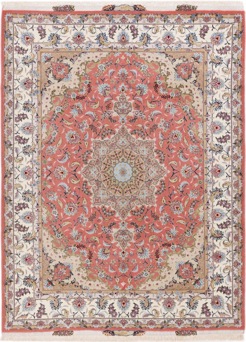 Persian Rug Tabriz 60Raj Signed Silk Warp 208x150 208x150, Persian Rug Knotted by hand