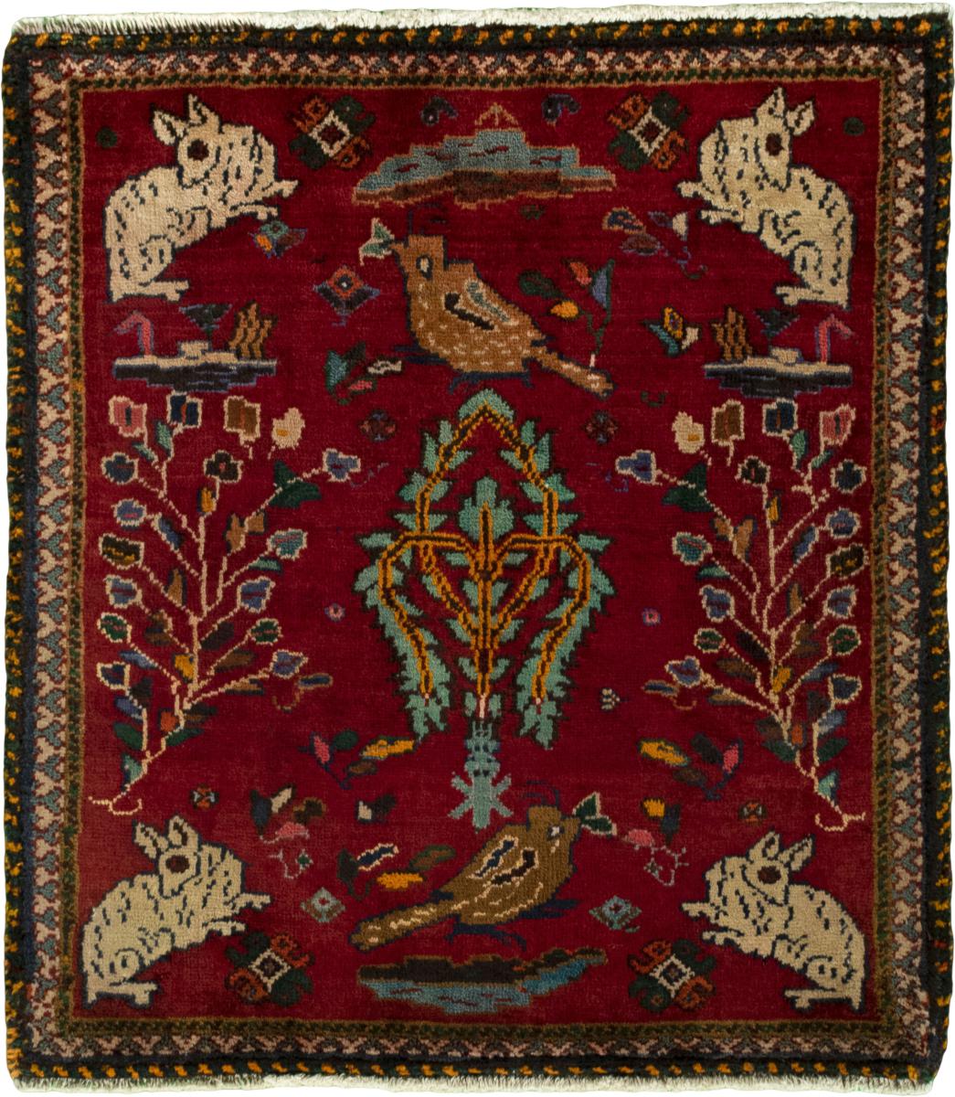 Perzisch tapijt Shiraz 74x64 74x64, Perzisch tapijt Handgeknoopte