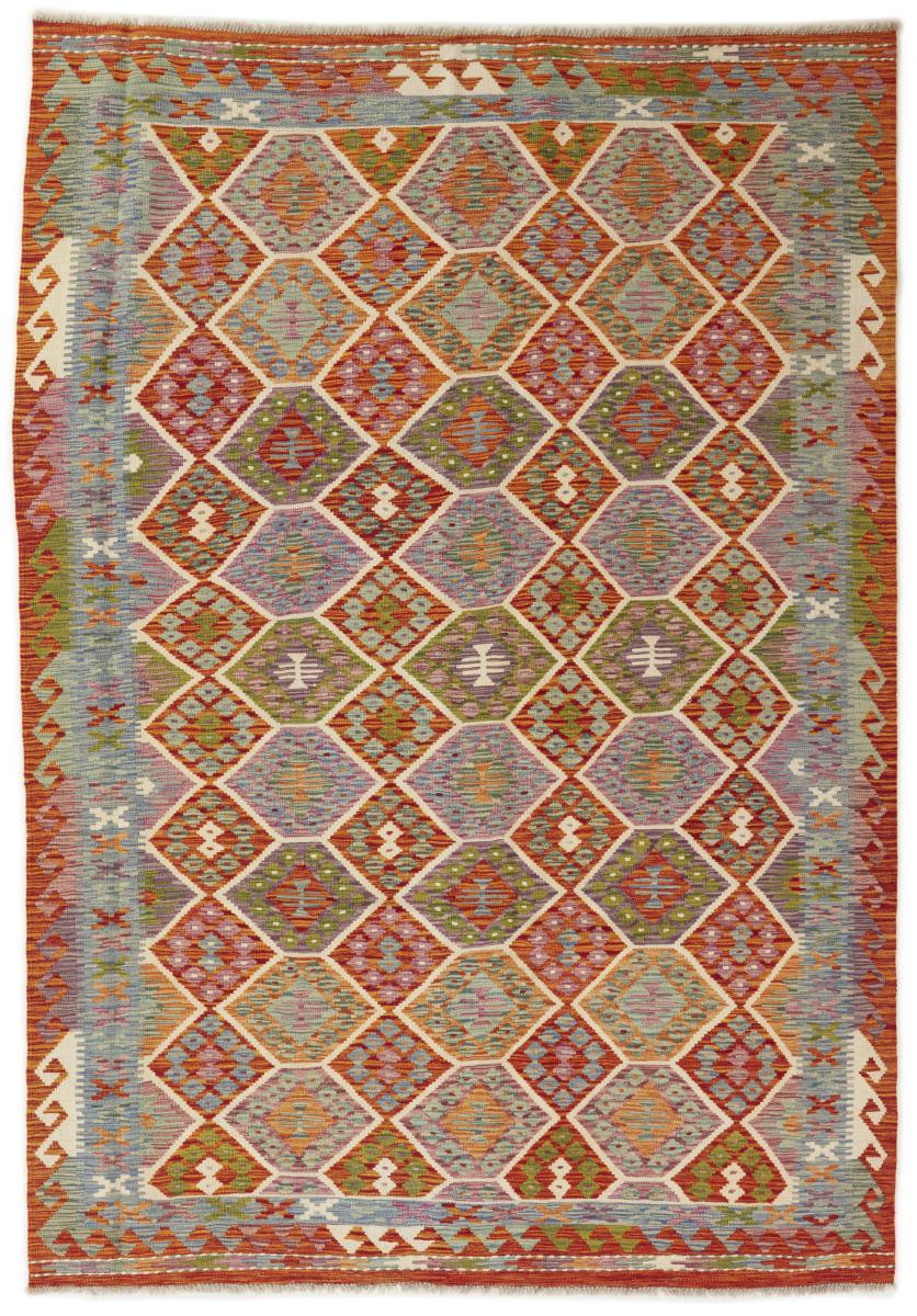 Afghan rug Kilim Afghan 8'1"x5'8" 8'1"x5'8", Persian Rug Woven by hand