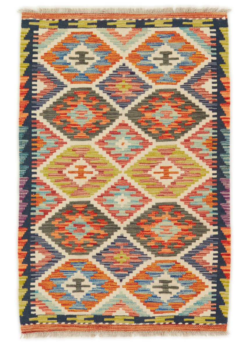 Afghaans tapijt Kilim Afghan 123x84 123x84, Perzisch tapijt Handgeweven
