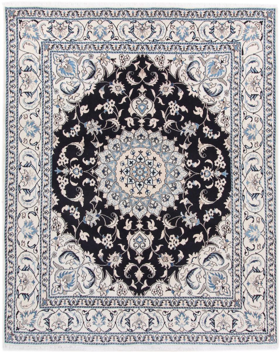 Persian Rug Nain 8'0"x6'7" 8'0"x6'7", Persian Rug Knotted by hand