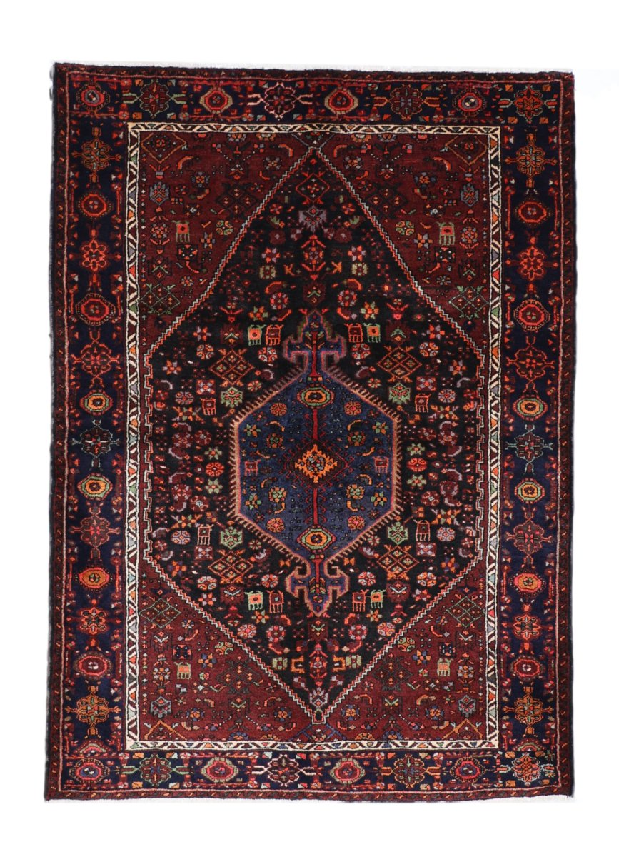 Tapis persan Khamseh 204x145 204x145, Tapis persan Noué à la main