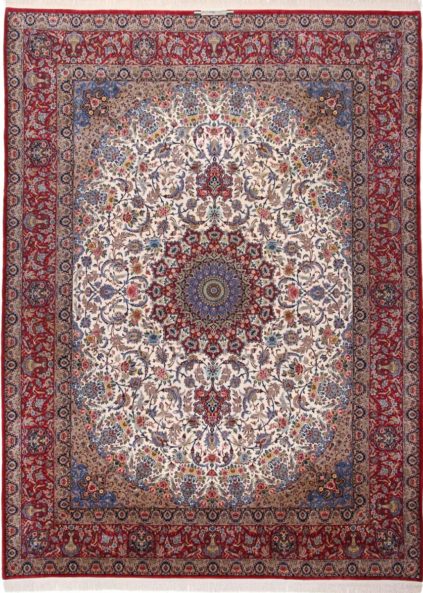 Tapete persa Isfahan Fio de Seda 401x293 401x293, Tapete persa Atado à mão