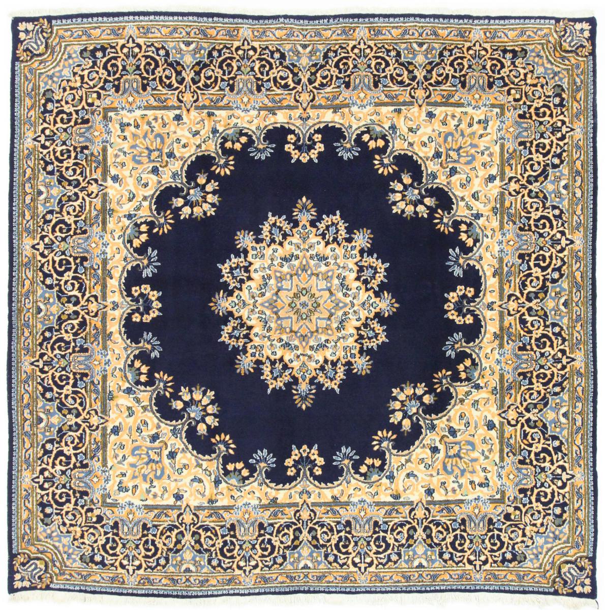 Persian Rug Kerman 7'2"x7'4" 7'2"x7'4", Persian Rug Knotted by hand