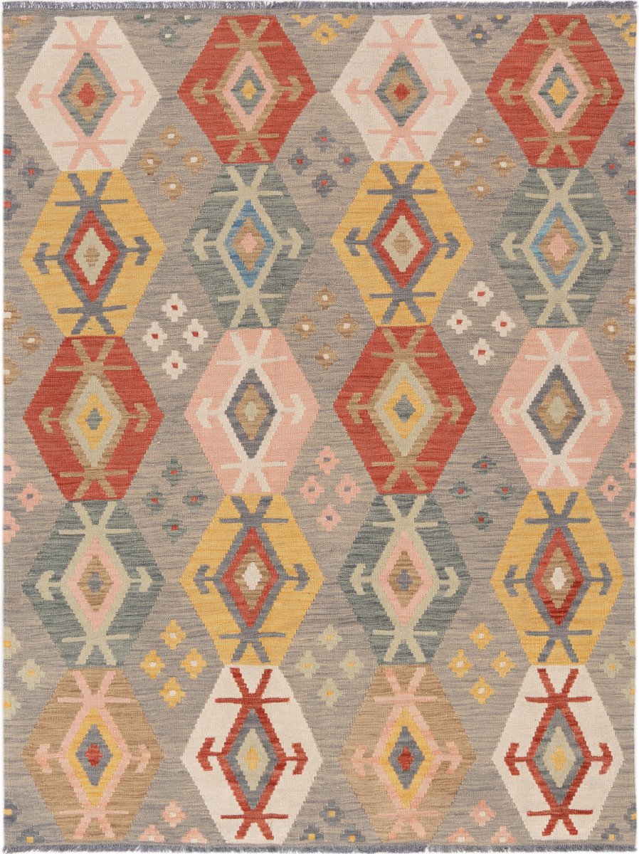 Afghaans tapijt Kilim Afghan 208x156 208x156, Perzisch tapijt Handgeweven