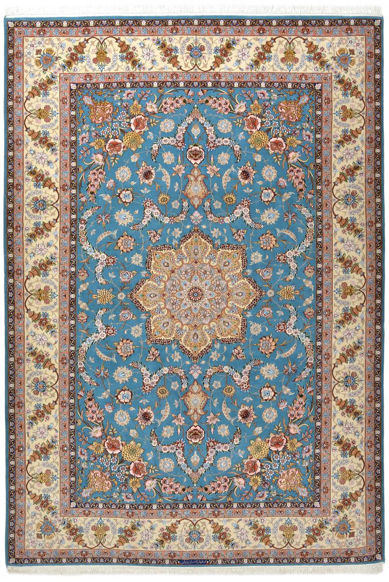 Persian Rug Isfahan Signed Rajai Silk Warp 301x204 301x204, Persian Rug Knotted by hand