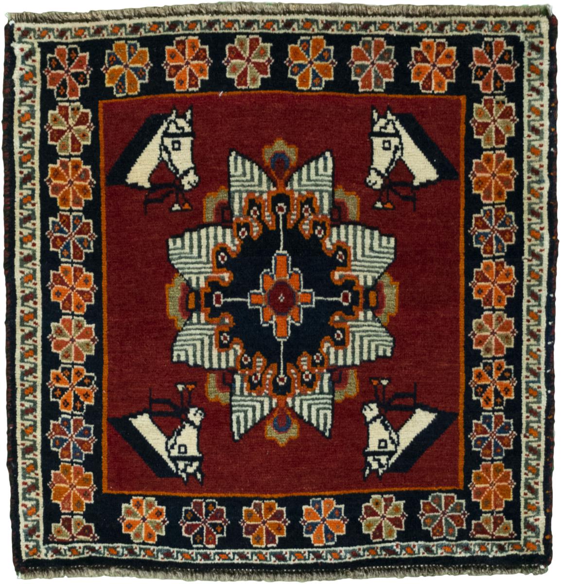 Persian Rug Shiraz 61x59 61x59, Persian Rug Knotted by hand